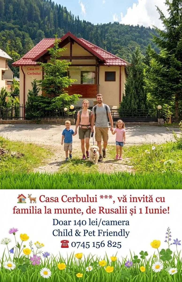 Casa Cerbului*** Azuga, sejur munte, Crăciun, Revelion, ideal 4-6 persoane, integral — Azuga, Prahova